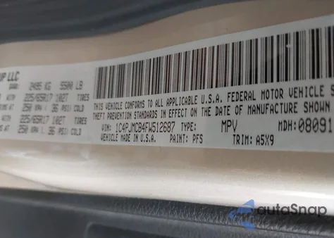 2015 Jeep Cherokee Latitude from USA, damaged, VIN 1C4PJMCB4FW512687